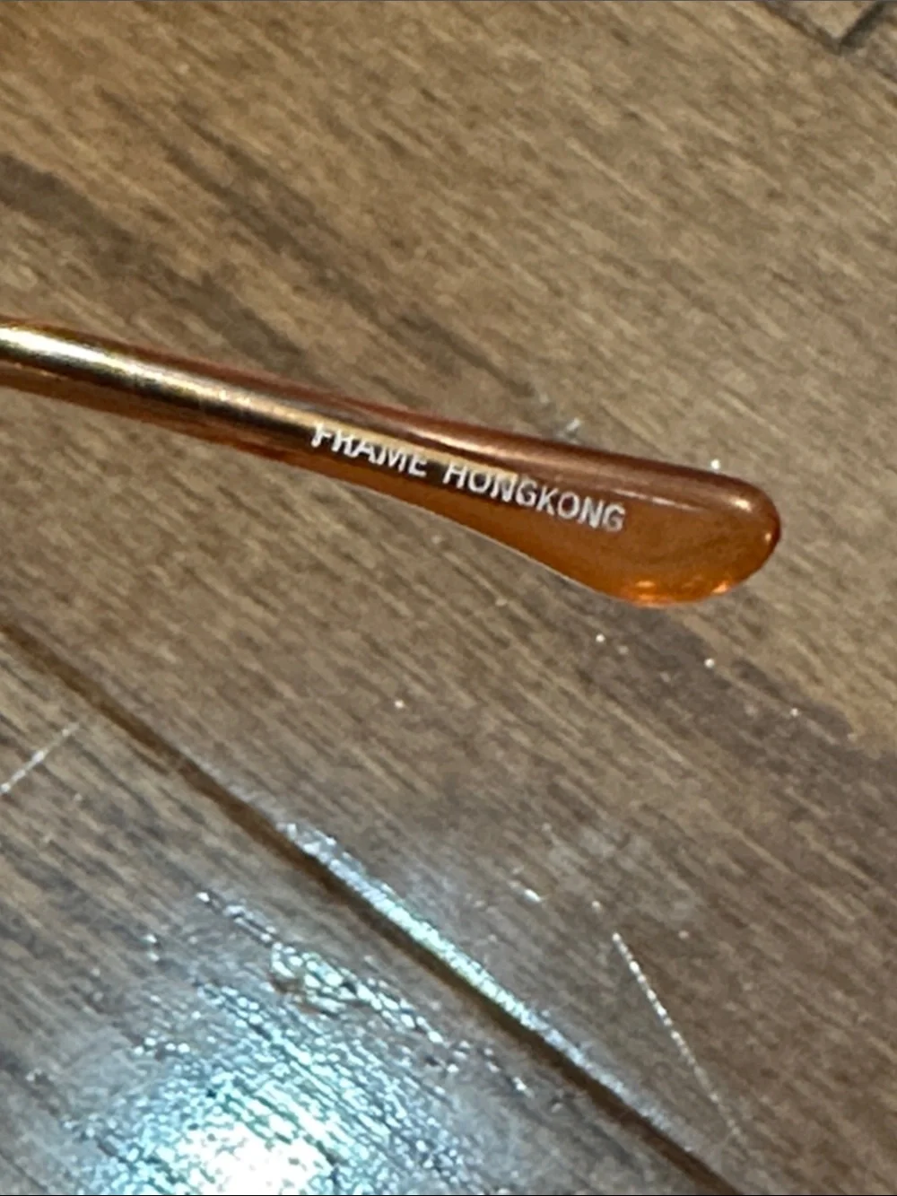 Panto Clear Orange Round Frame Glasses—no lenses